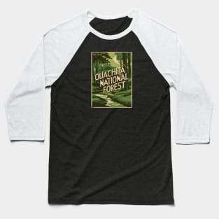 Ouachita National Forest Vintage Travel Poster Baseball T-Shirt